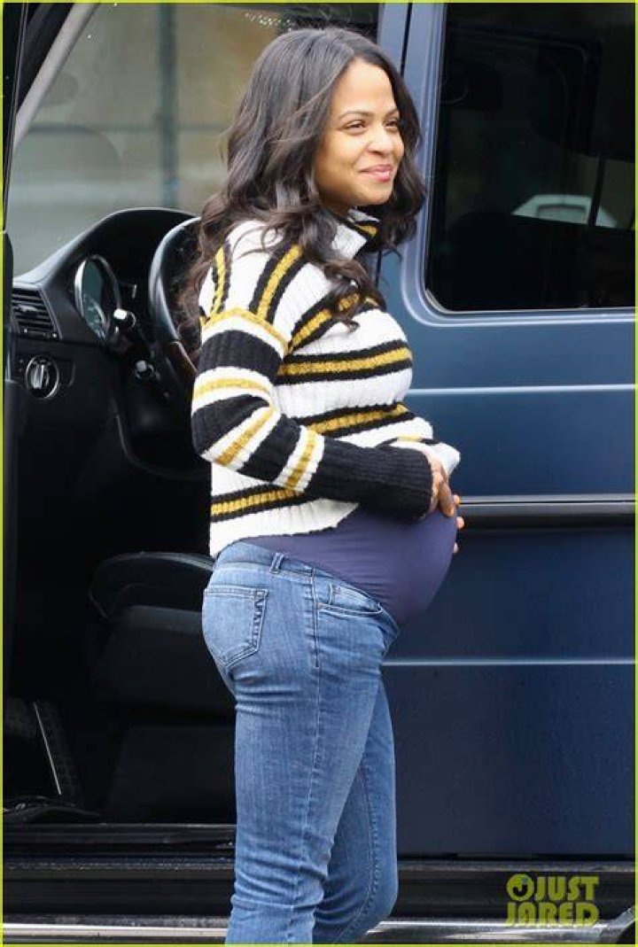 Christina Milian Shows Off Baby Bump in Glam Crop Top at Baby Shower