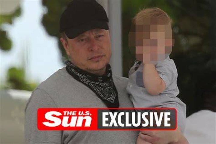 Elon Musk carries baby son 'X Æ A12' as billionaire dad leaves Miami